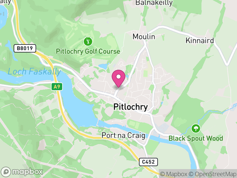 Map of properties for sale in Pitlochry
