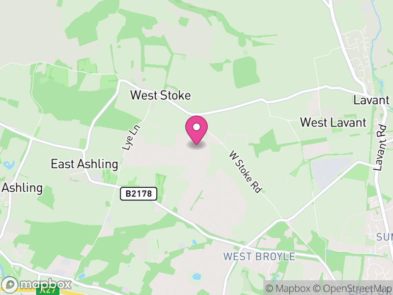 Map of properties for sale in PO18