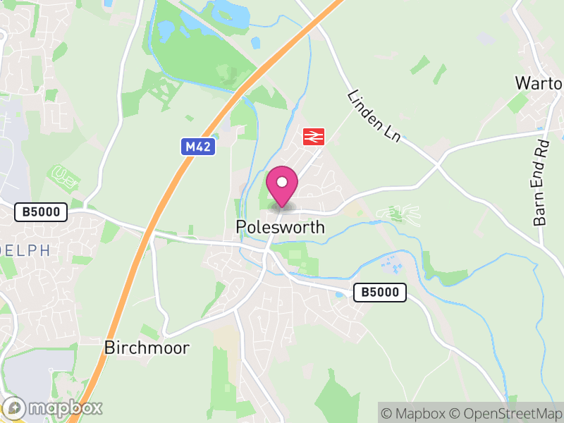Map of properties for sale in Polesworth