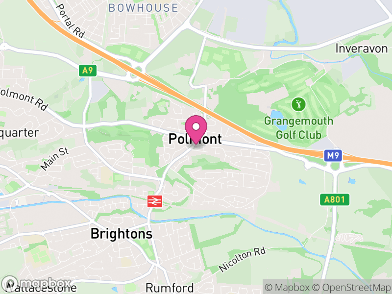 Map of properties for sale in Polmont