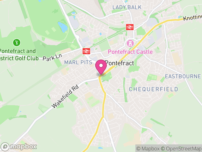 Map of properties for sale in Pontefract