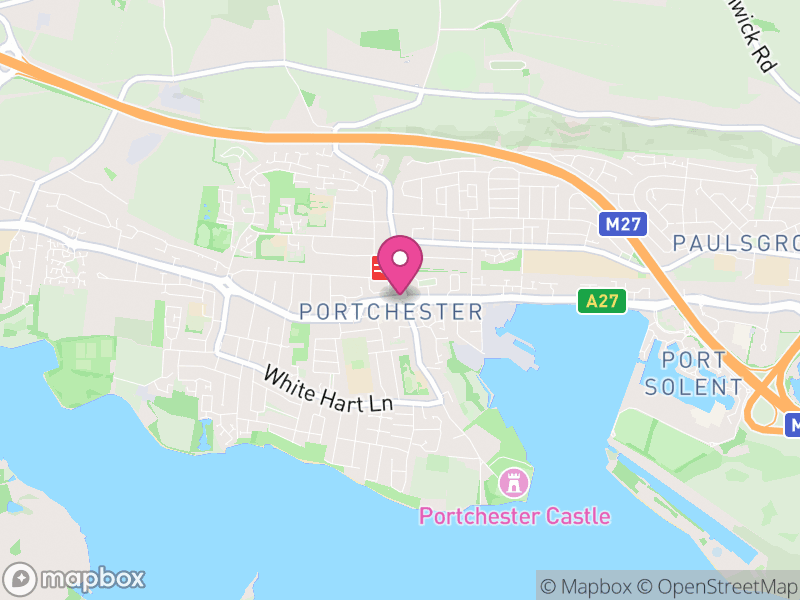 Map of properties for sale in Portchester