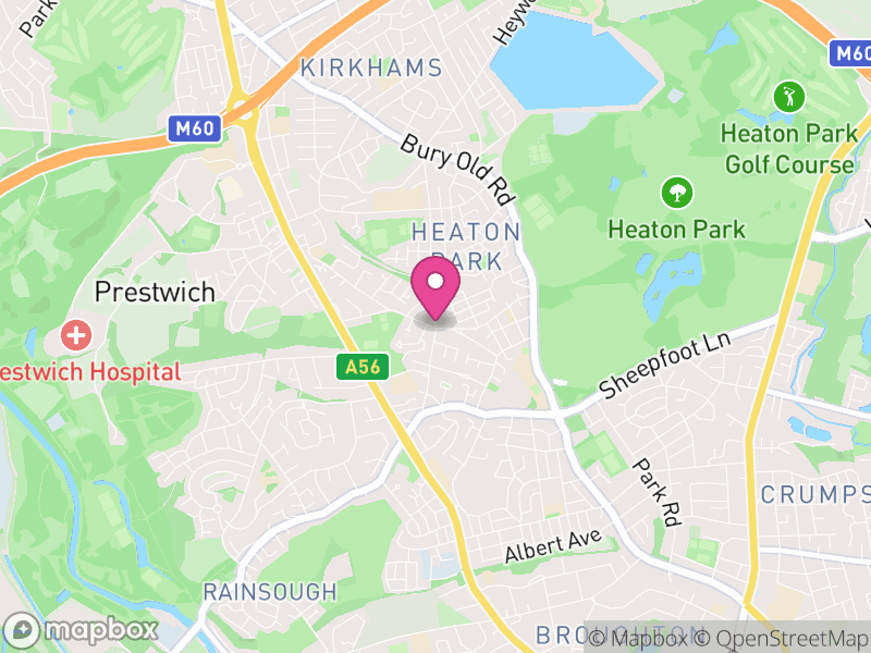 Map of properties for sale in Prestwich