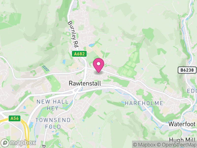 Map of properties for sale in Rawtenstall