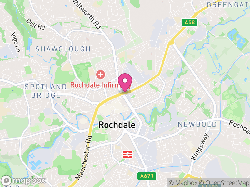 Map of properties for sale in Rochdale