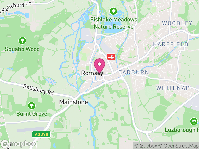 Map of properties for sale in Romsey