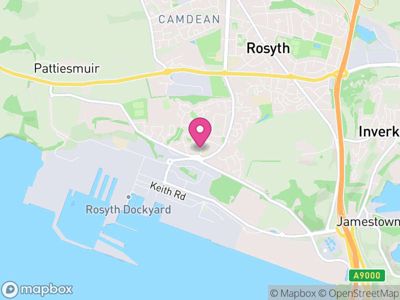 Map of properties for sale in Rosyth