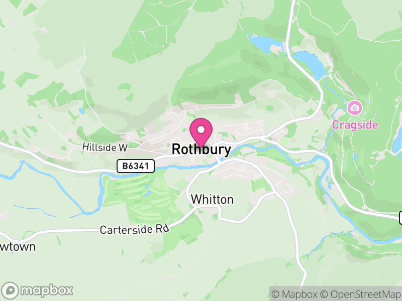 Map of properties for sale in Rothbury