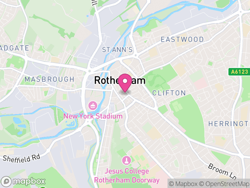 Map of properties for sale in Rotherham