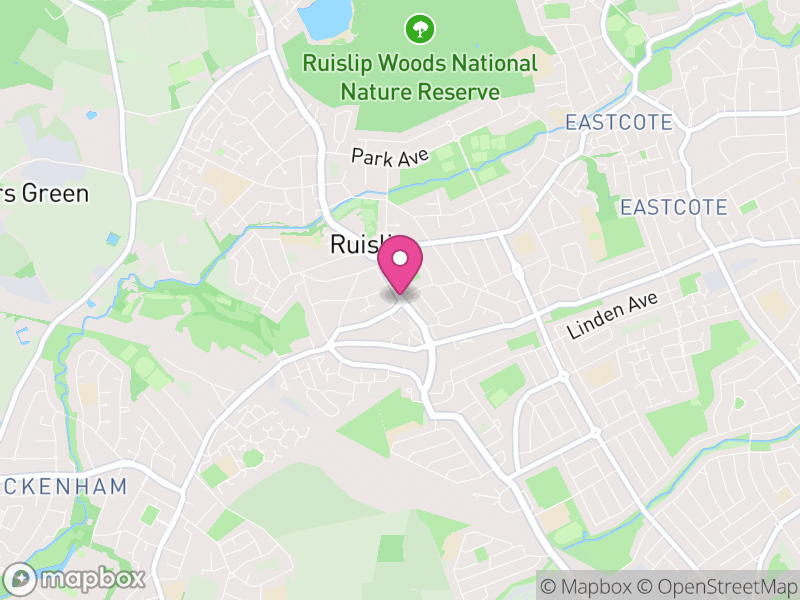Map of properties for sale in Ruislip