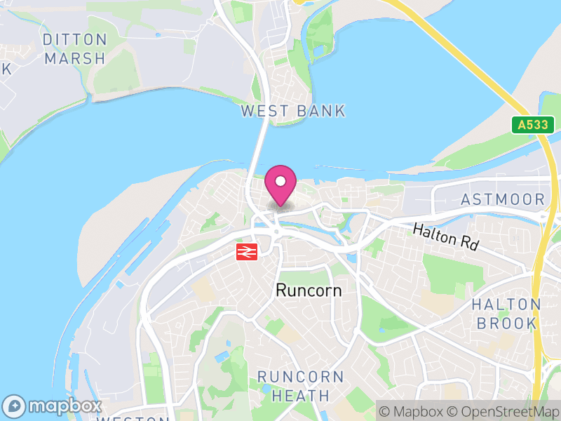 Map of properties for sale in Runcorn
