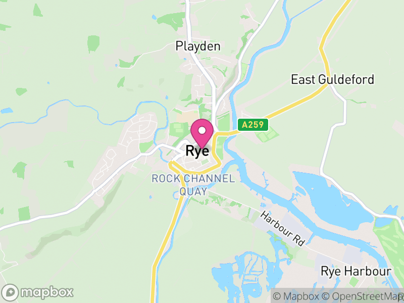 Map of properties for sale in Rye