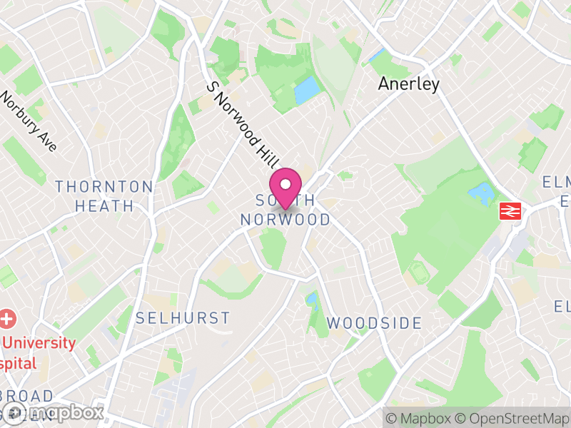 Map of properties for sale in SE25