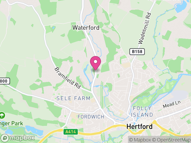 Map of properties for sale in SG14