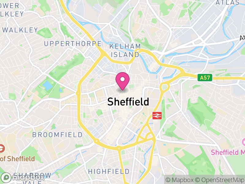 Map of properties for sale in Sheffield