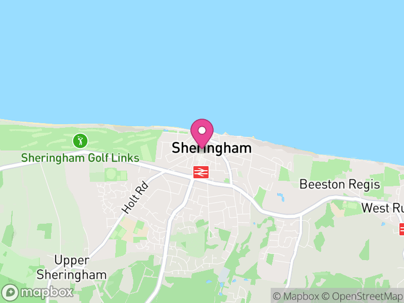 Map of properties for sale in Sheringham