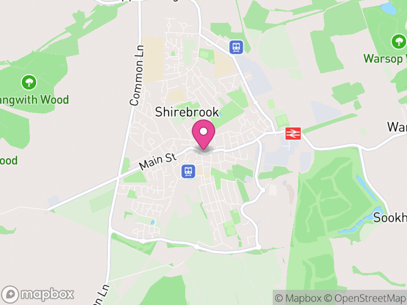 Map of properties for sale in Shirebrook