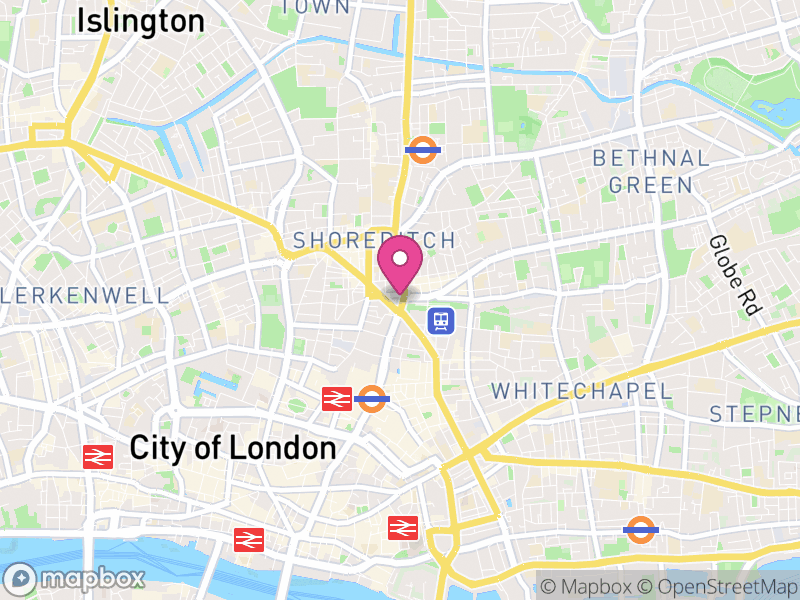 Map of properties for sale in Shoreditch