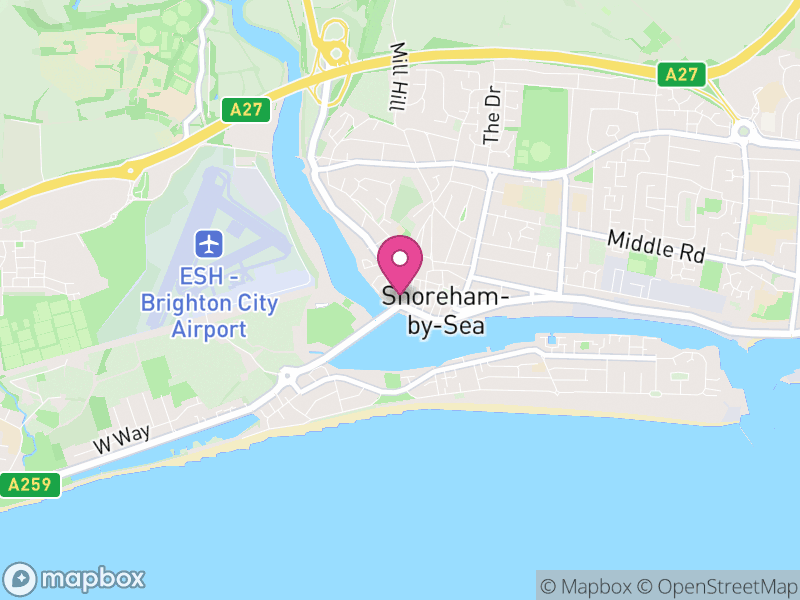 Map of properties for sale in Shoreham By Sea
