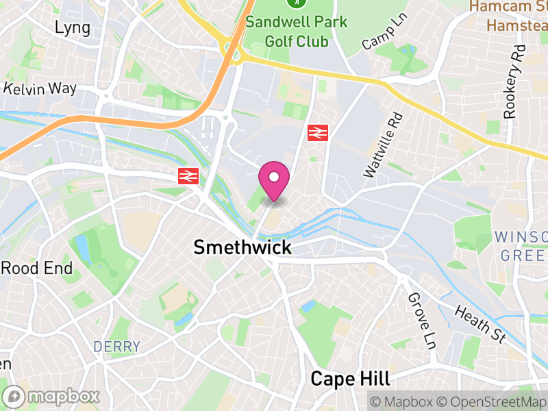 Map of properties for sale in Smethwick