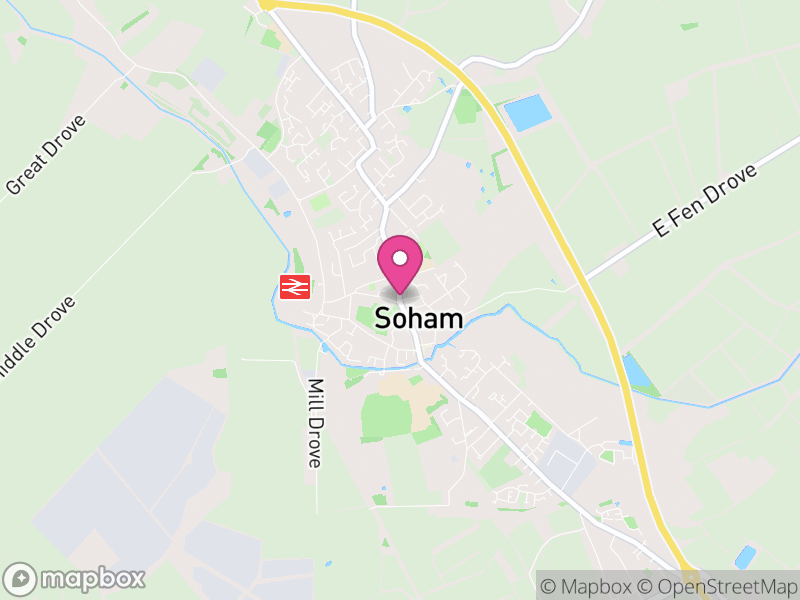 Map of properties for sale in Soham