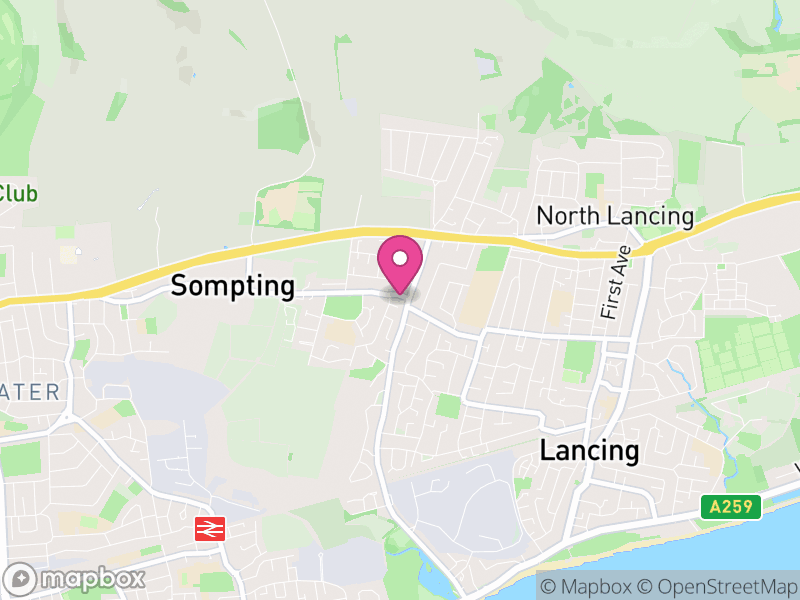 Map of properties for sale in Sompting