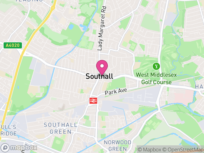 Map of properties for sale in Southall