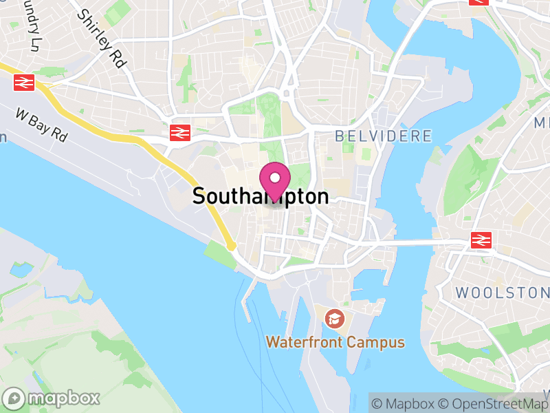 Map of properties for sale in Southampton