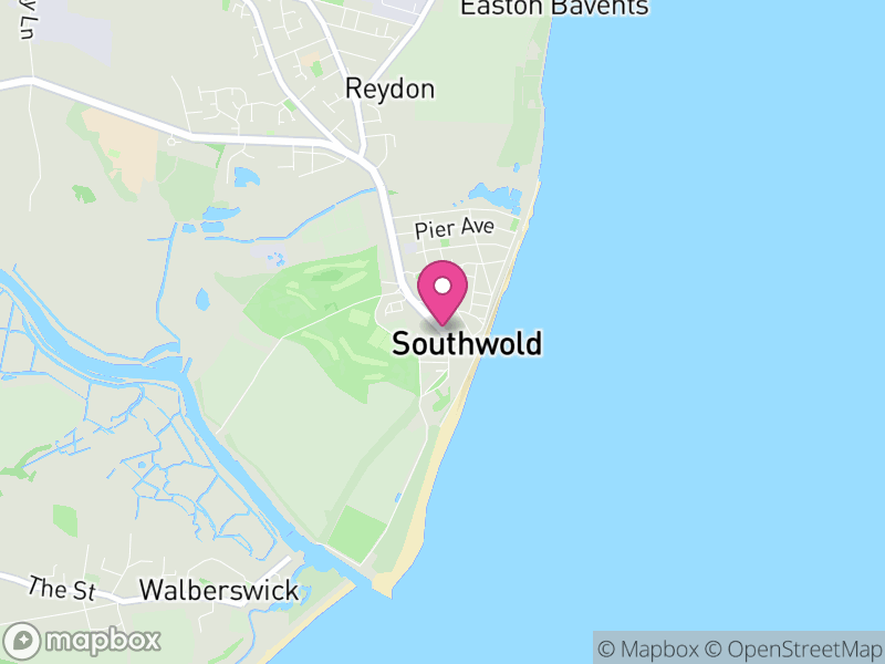Map of properties for sale in Southwold