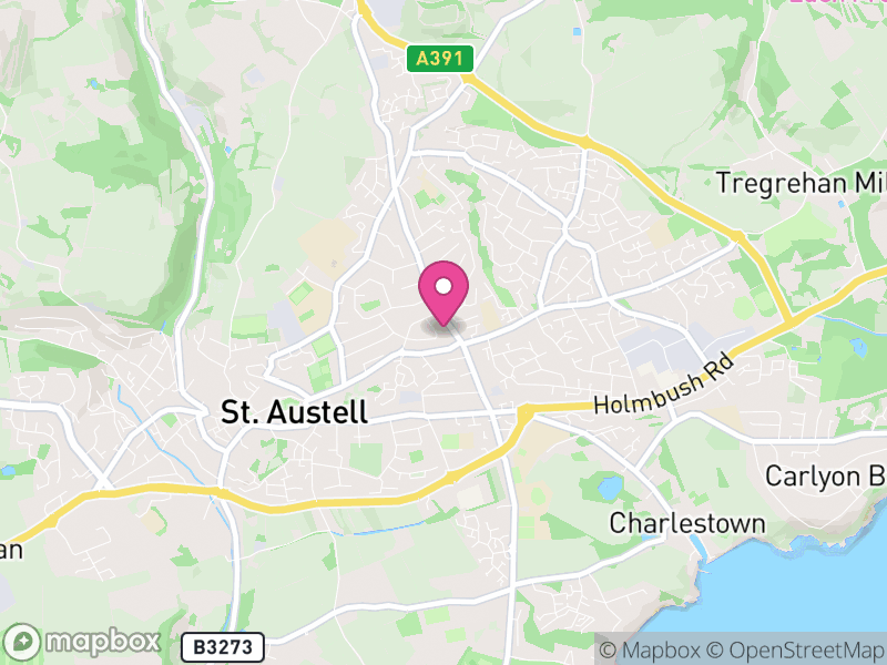 Map of properties for sale in St Austell