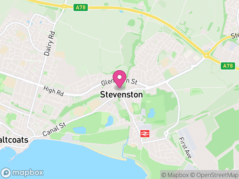 Map of properties for sale in Stevenston