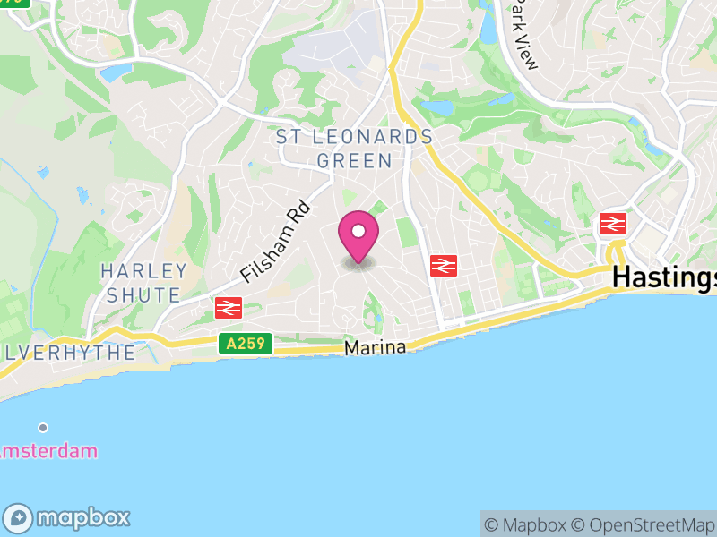 Map of properties for sale in St Leonards