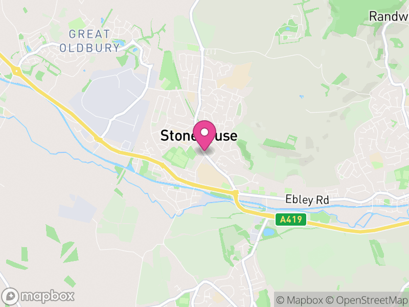 Map of properties for sale in Stonehouse