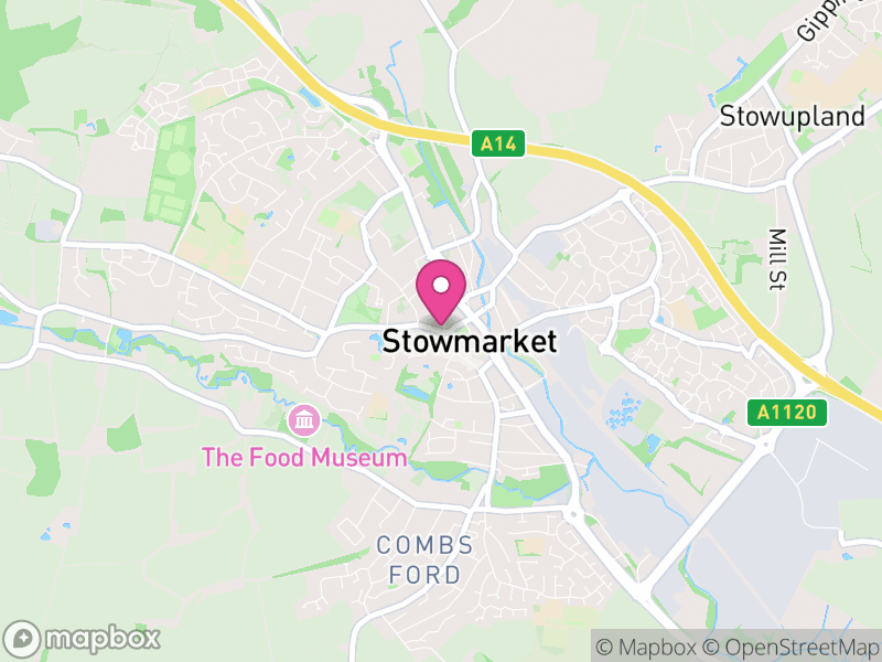 Map of properties for sale in Stowmarket