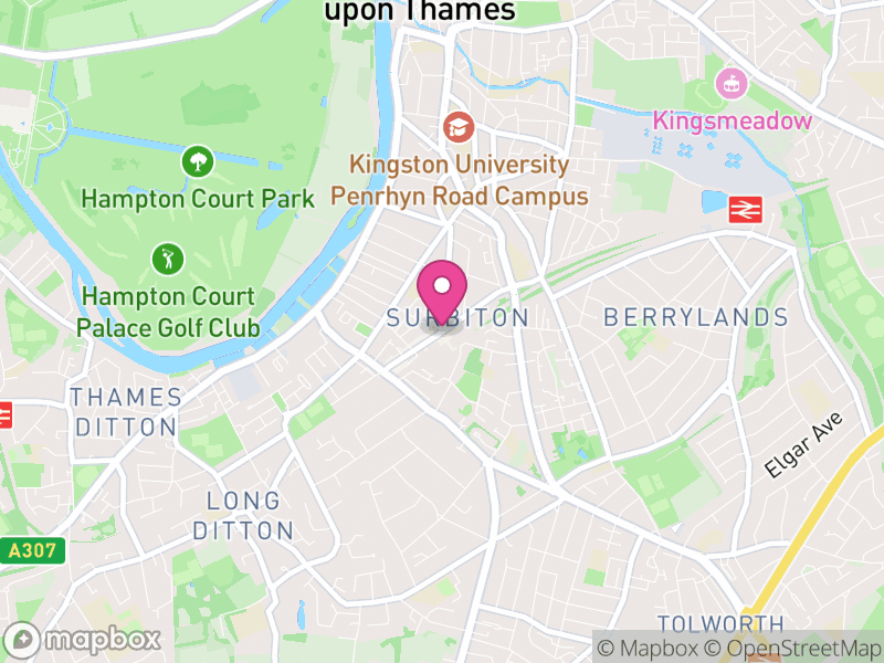 Map of properties for sale in Surbiton