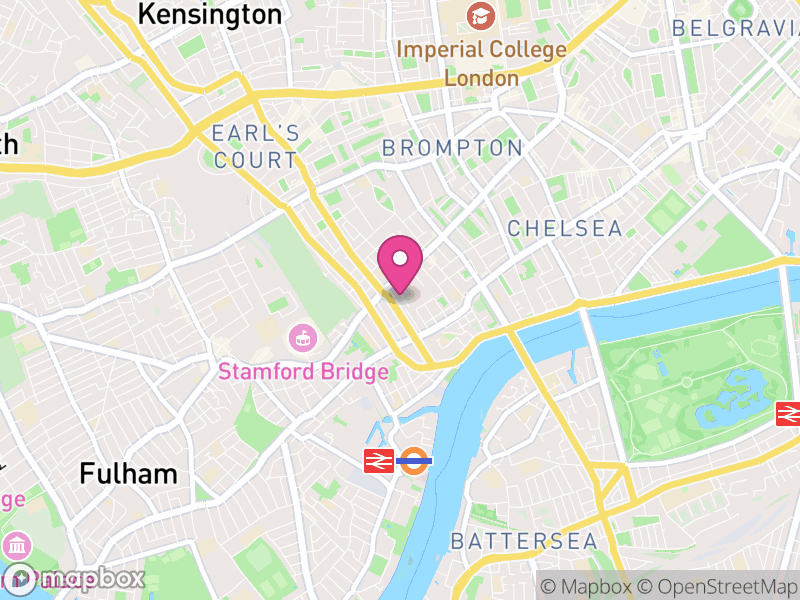 Map of properties for sale in SW10