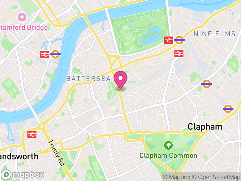 Map of properties for sale in SW11
