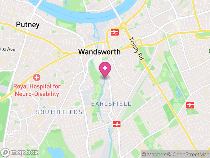 Map of properties for sale in SW18