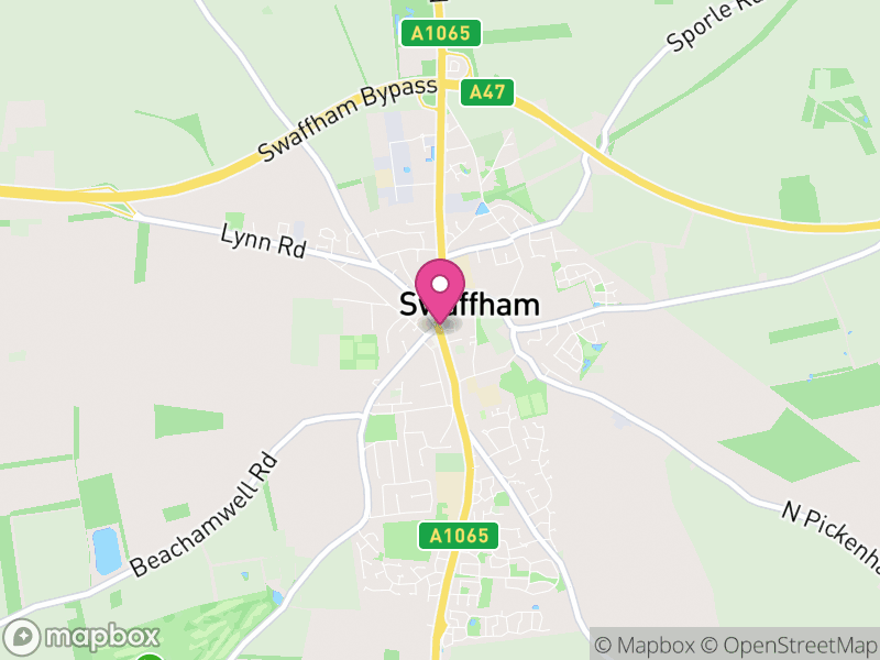 Map of properties for sale in Swaffham