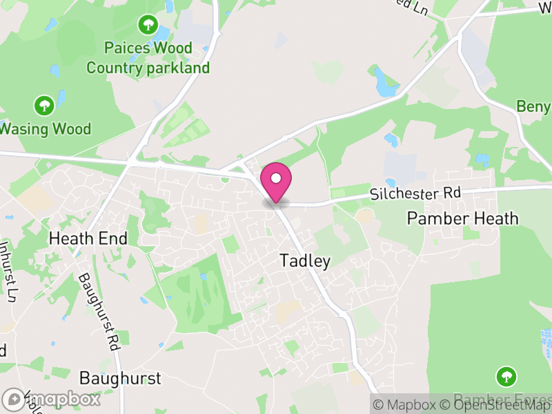Map of properties for sale in Tadley