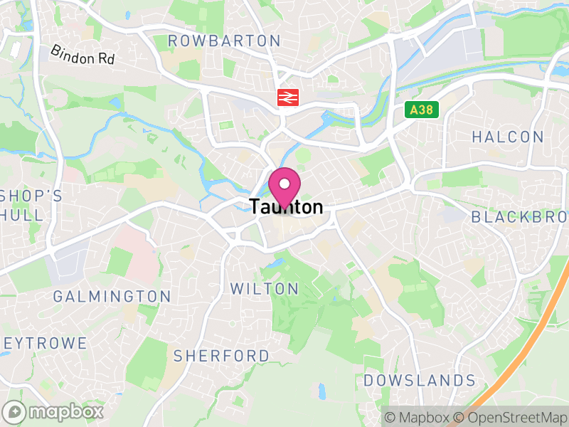Map of properties for sale in Taunton
