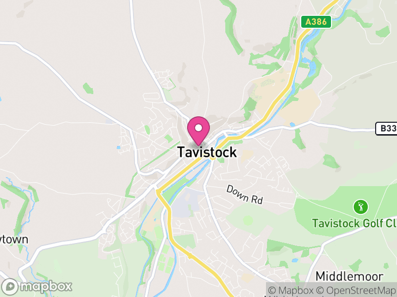 Map of properties for sale in Tavistock