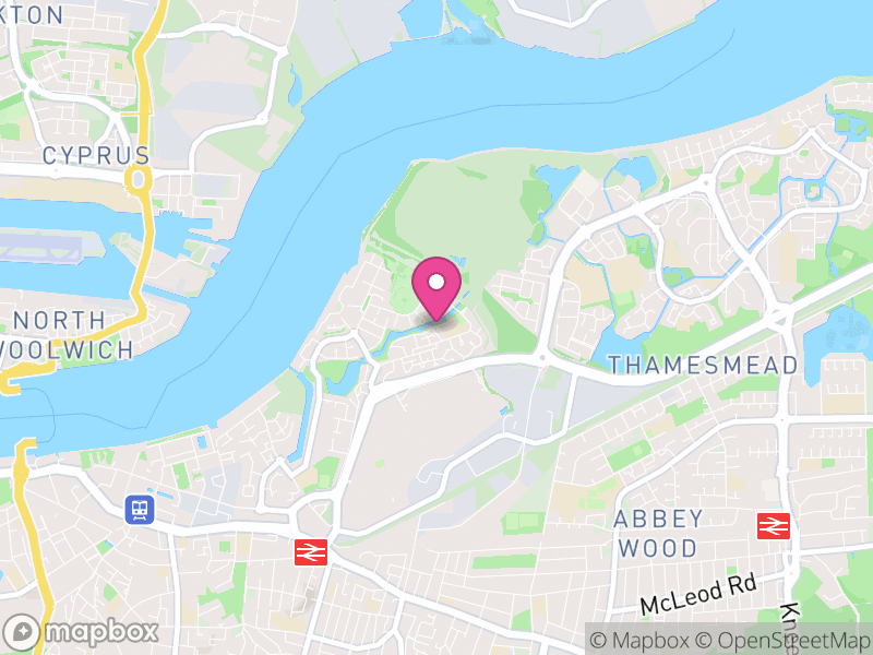 Map of properties for sale in Thamesmead