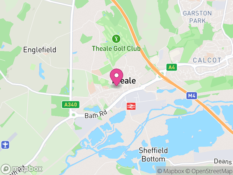 Map of properties for sale in Theale