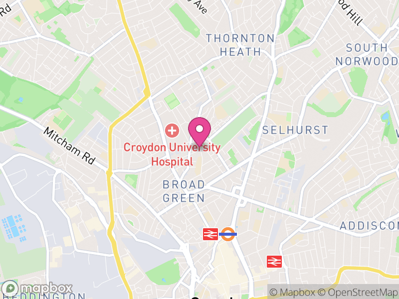 Map of properties for sale in Thornton Heath
