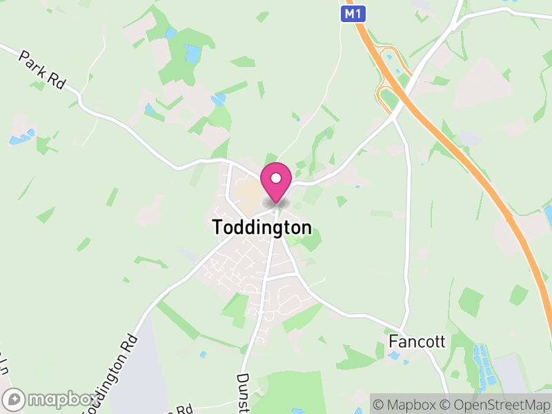 Map of properties for sale in Toddington