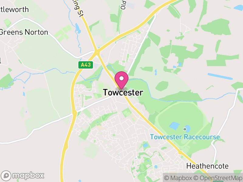 Map of properties for sale in Towcester