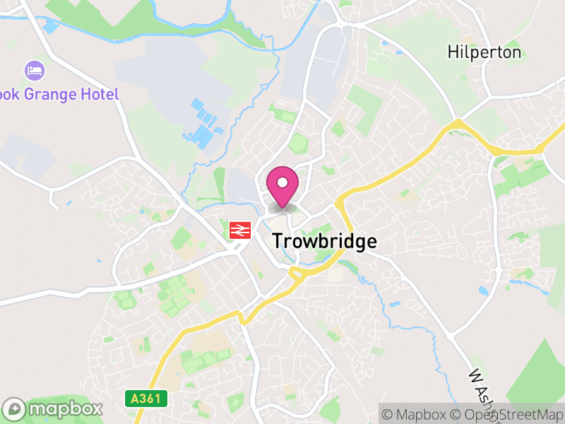 Map of properties for sale in Trowbridge