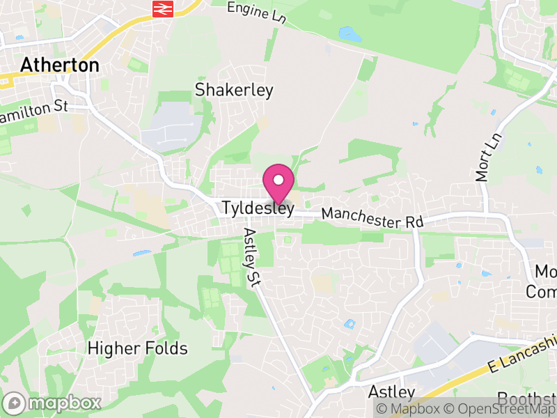 Map of properties for sale in Tyldesley