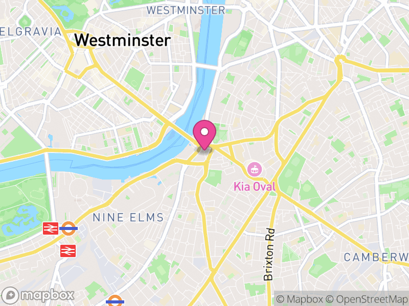 Map of properties for sale in Vauxhall